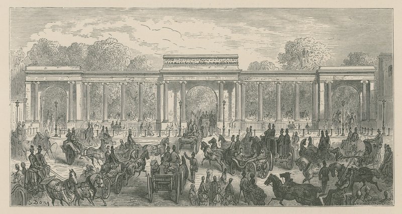 Triumfbuen, Hyde Park Corner, London af English School