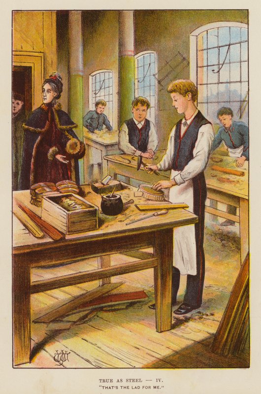 True as Steel, IV, "Det er drengen for mig" (farve litho) af English School