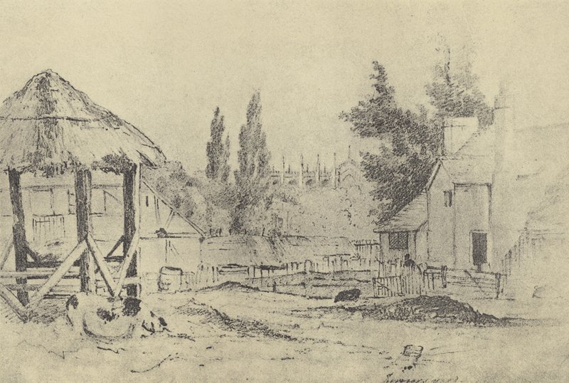 Turners Farm, ca 1821 (dybtryk) af English School