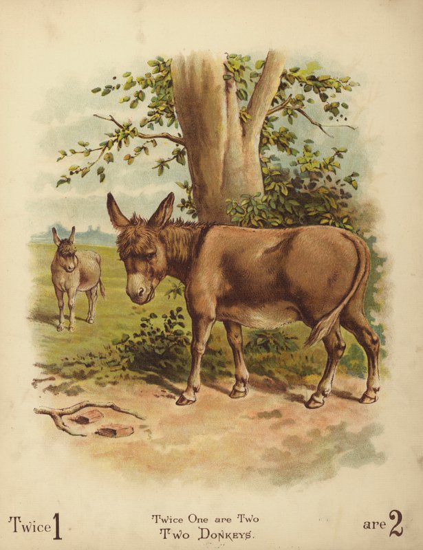 To æsler (chromolitho) af English School