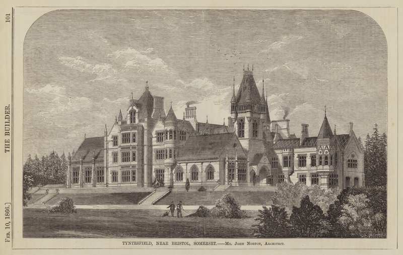 Tyntesfield, nær Bristol, Somerset, hr. John Norton, arkitekt (gravering) af English School