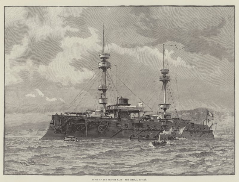 Typer af den franske flåde, Amiral Baudin (gravering) af English School
