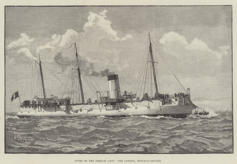 Typer af den franske flåde, Condor, Torpedo-Cruiser (gravering) af English School