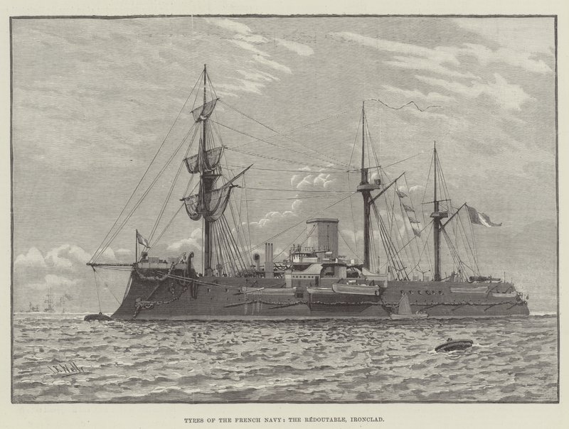 Typer af den franske flåde, Redoutable, Ironclad (gravering) af English School