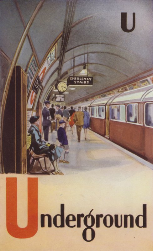 U, Underground (farve litho) af English School