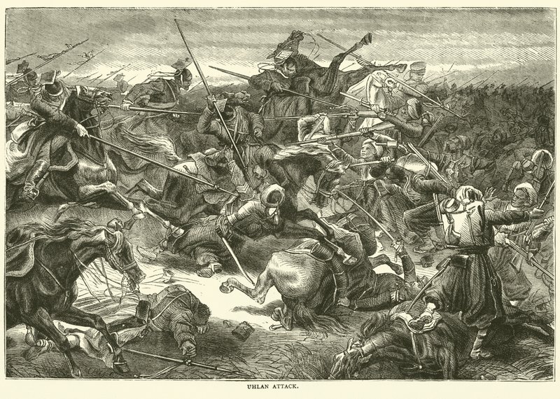 Uhlan-angreb, oktober 1870 af English School