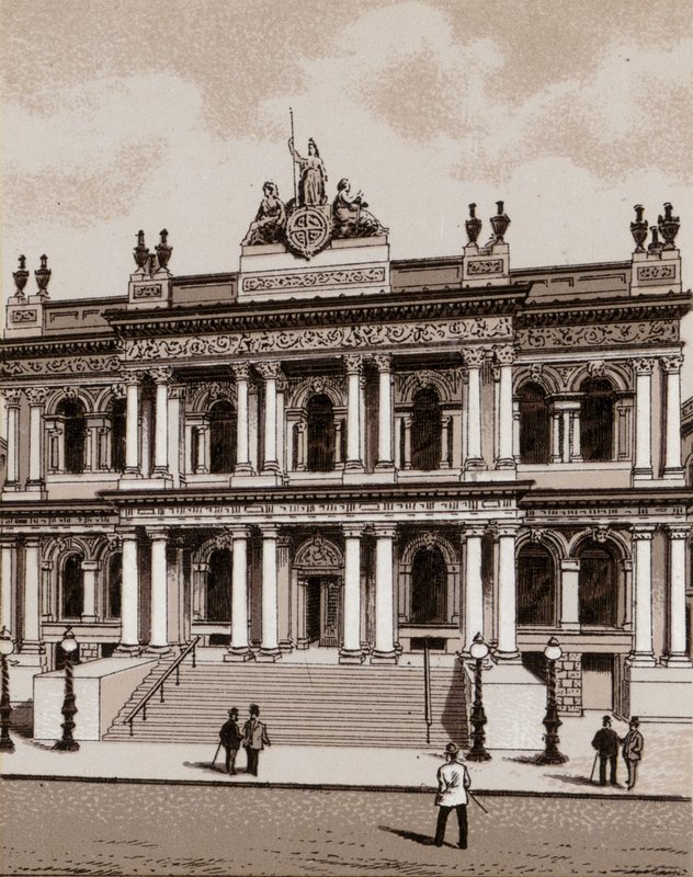 Ulster Bank, Belfast (litho) af English School