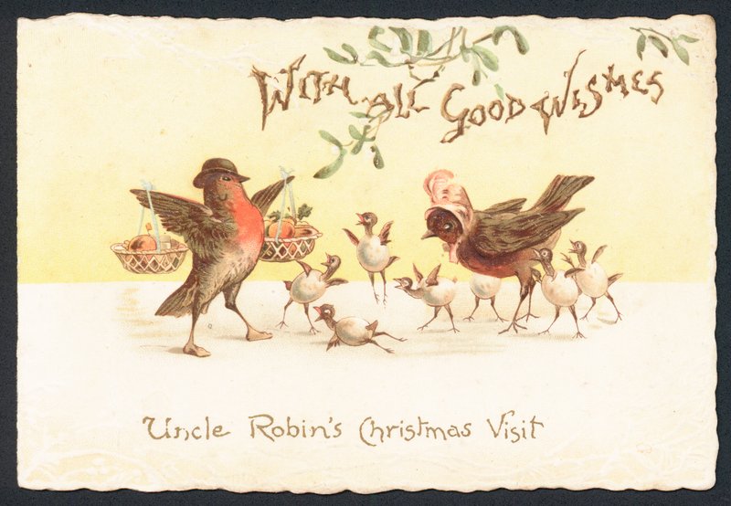 Onkel Robins julebesøg, julekort af English School