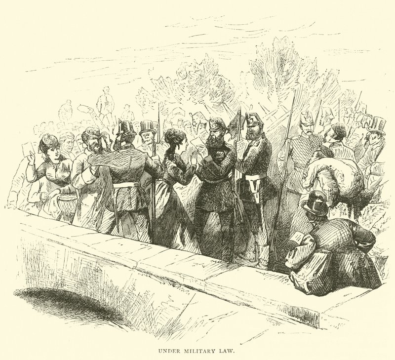 Under militærlovgivningen, marts 1871 af English School