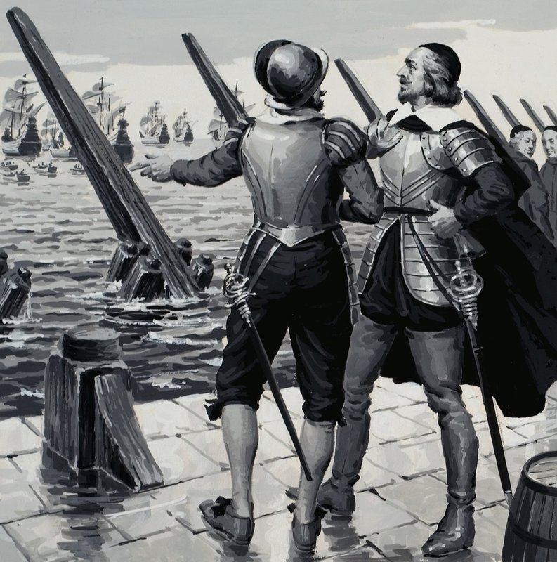 Uidentificeret militærscene af English School