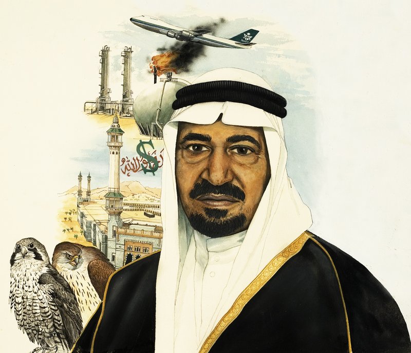 Uidentificeret saudisk konge - muligvis kong Faisal bin Abdul Aziz af English School