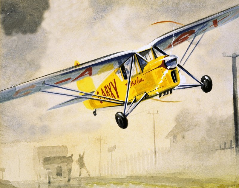 Uidentificeret lavtflyvende fly af English School