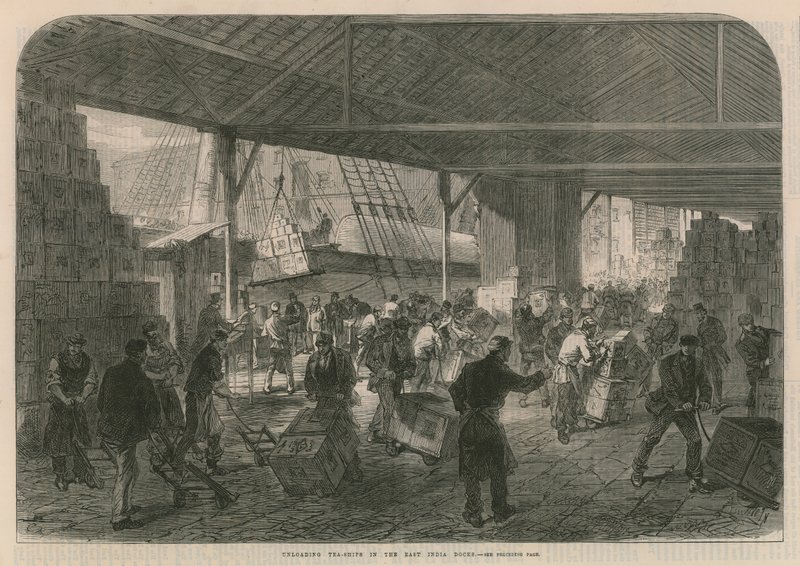 Losser te-butikker i East India Docks af English School