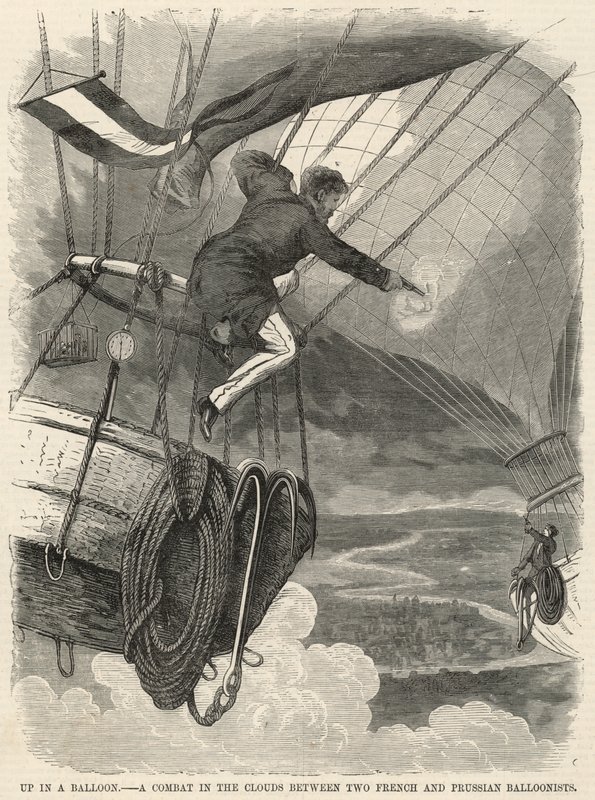 Op i en ballon; En kamp i skyerne mellem to franske og preussiske ballonfarere af English School