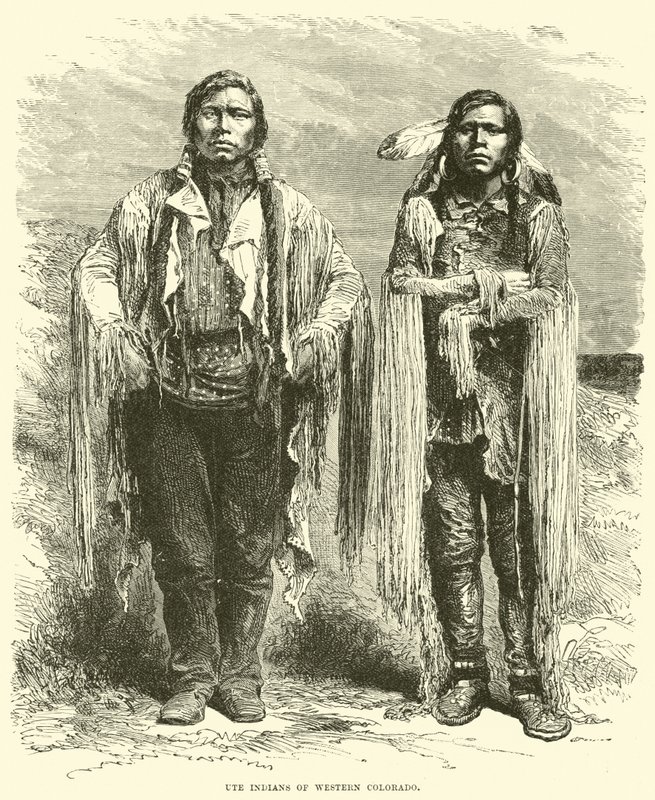Ute-indianere fra det vestlige Colorado af English School