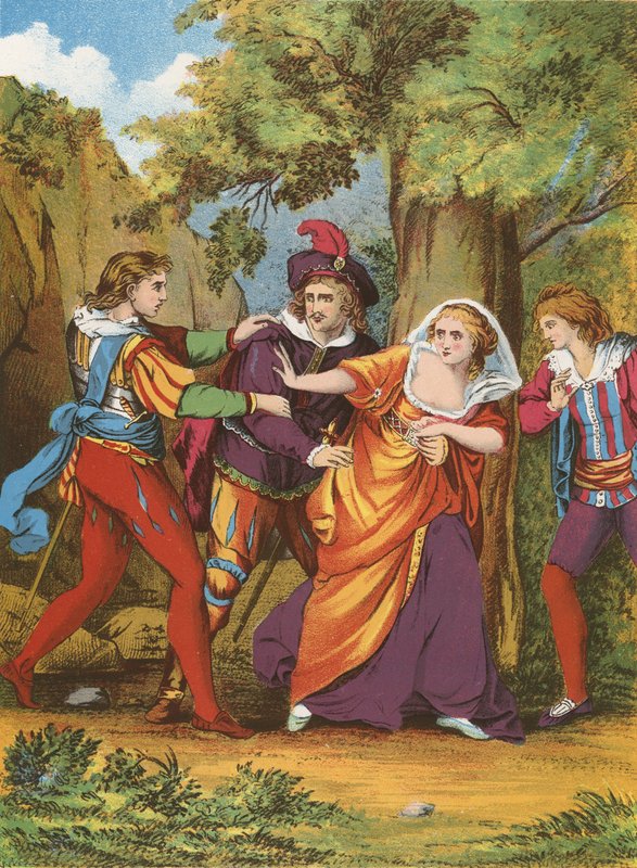 Valentine, Proteus, Silvia og Julia af English School