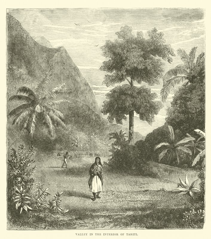 Dal i det indre af Tahiti af English School
