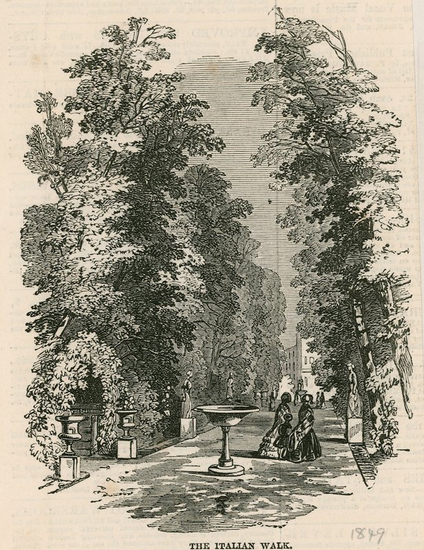 Vauxhall Gardens, London: Den italienske gåtur af English School