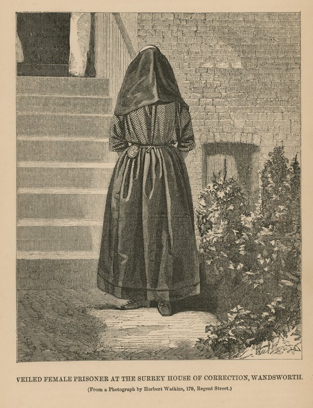 Tilsløret kvindelig fange i Surrey House of Correction af English School