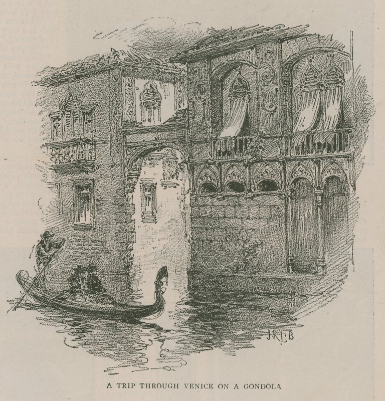 Venedig i London: Skitser ved Olympia - En tur gennem Venedig på en gondol af English School