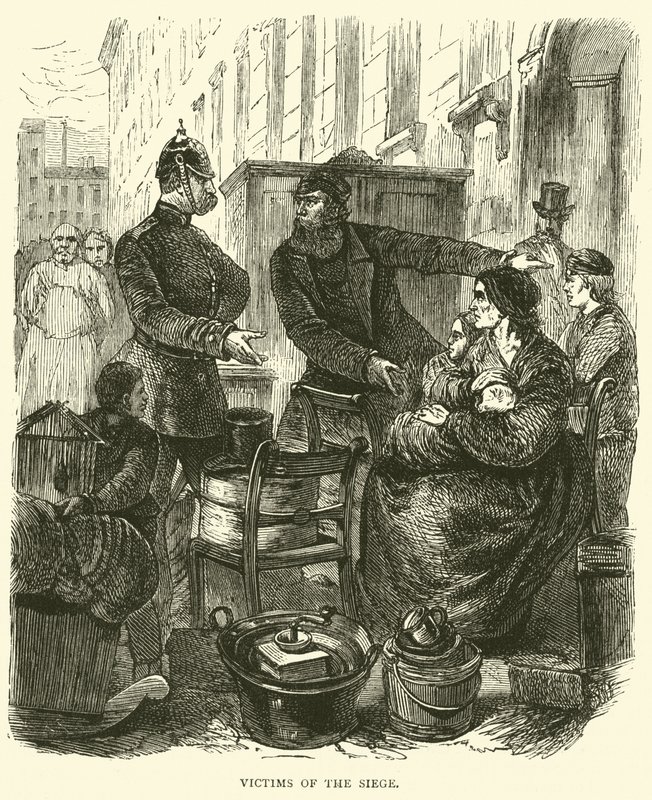 Ofre for belejringen, februar 1871 af English School
