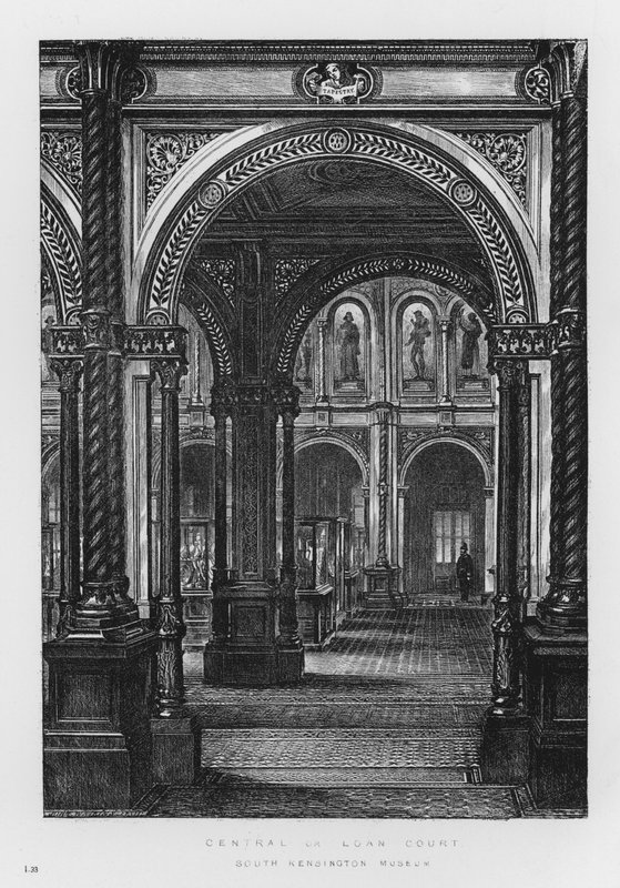 Victoria And Albert Museum: Central eller Loan Court (gravering) af English School