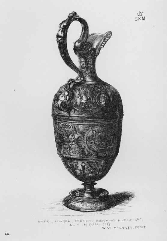 Victoria And Albert Museum: Ewer, tin, fransk, omkring 1560 af English School