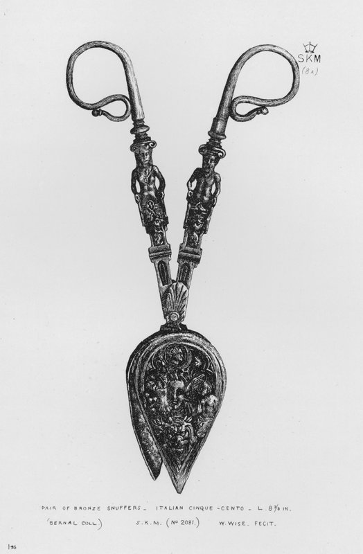Victoria And Albert Museum: Par bronzesnuffere, italiensk, Cinque-cento (gravering) af English School