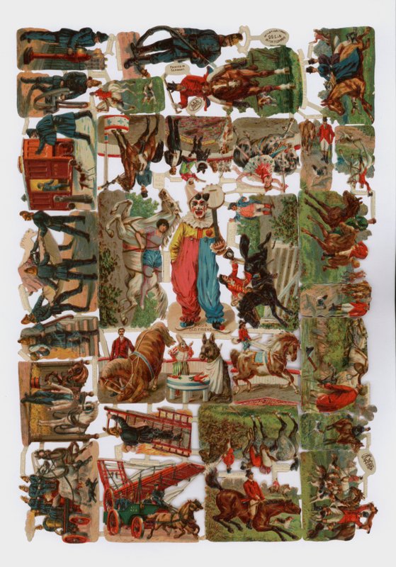 Victorianske udklip (chromolitho) af English School