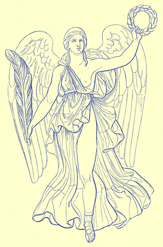Victory, Munich Collection, illustration til Historic Ornament af James Ward, 1897 (digitalt forbedret billede) af English School