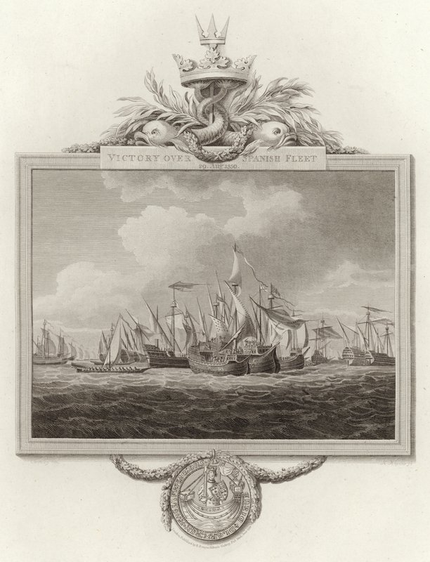 Sejr over 29. august 1350, spansk flåde af English School