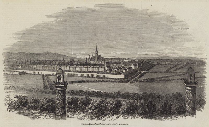 Wien, fra hr. Burfords nye panorama (gravering) af English School
