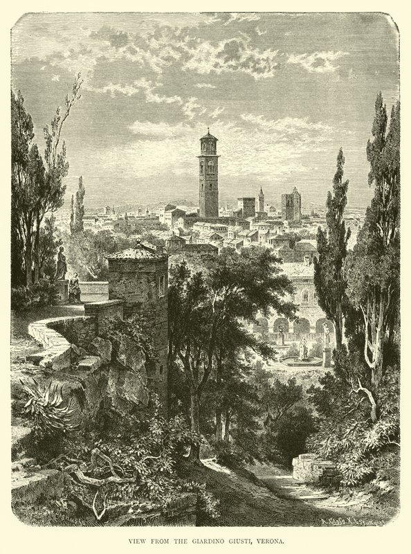 View from the Giardino Giusti, Verona  af English School