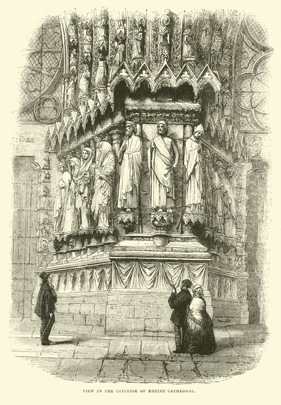 Udsigt i det indre af Reims katedral, september 1870 af English School