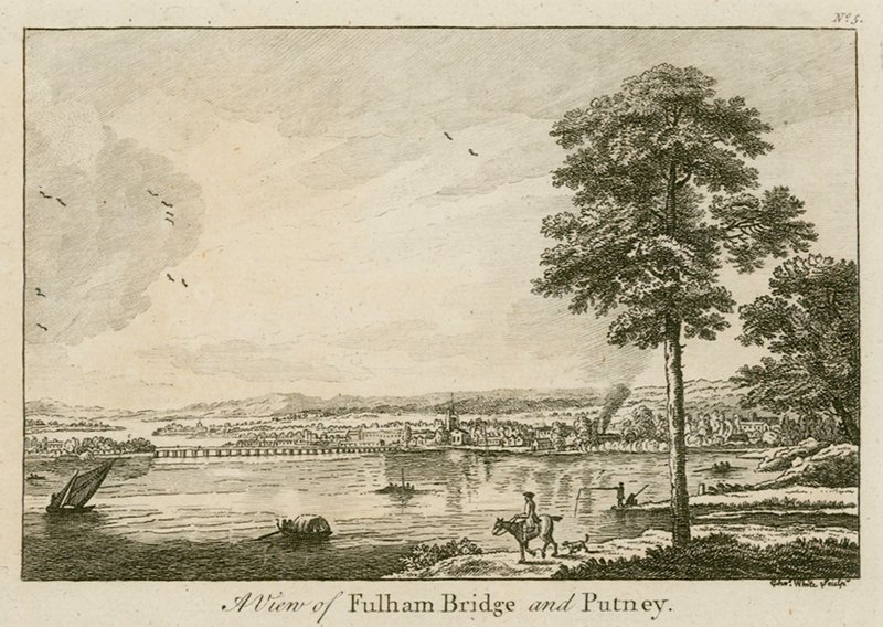 Udsigt over Fulham Bridge ved Putney af English School