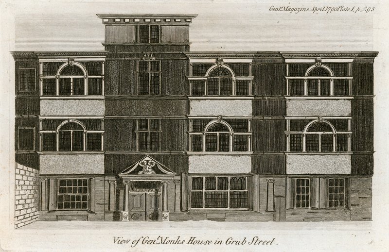 Udsigt over General Monks House i Grub Street af English School