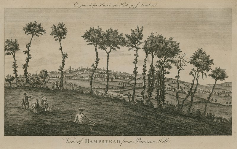 Udsigt over Hampstead fra Primrose Hill af English School
