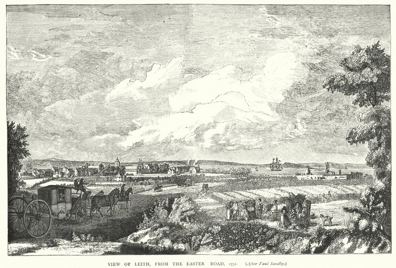 Udsigt over Leith, fra Easter Road, 1751 af English School