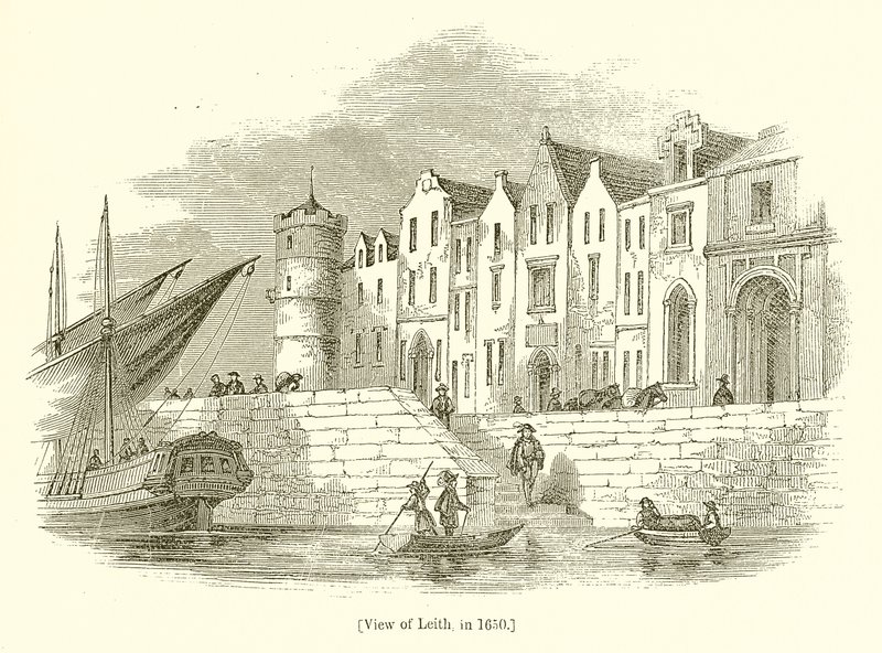 Udsigt over Leith, i 1650 af English School