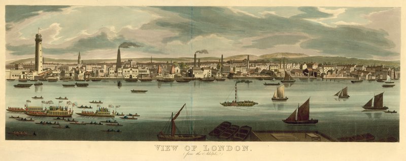 Udsigt over London fra Adelphi af English School