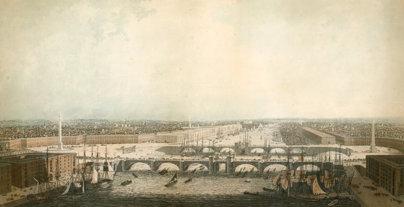 Udsigt over London, med forbedringerne af dens havn af English School