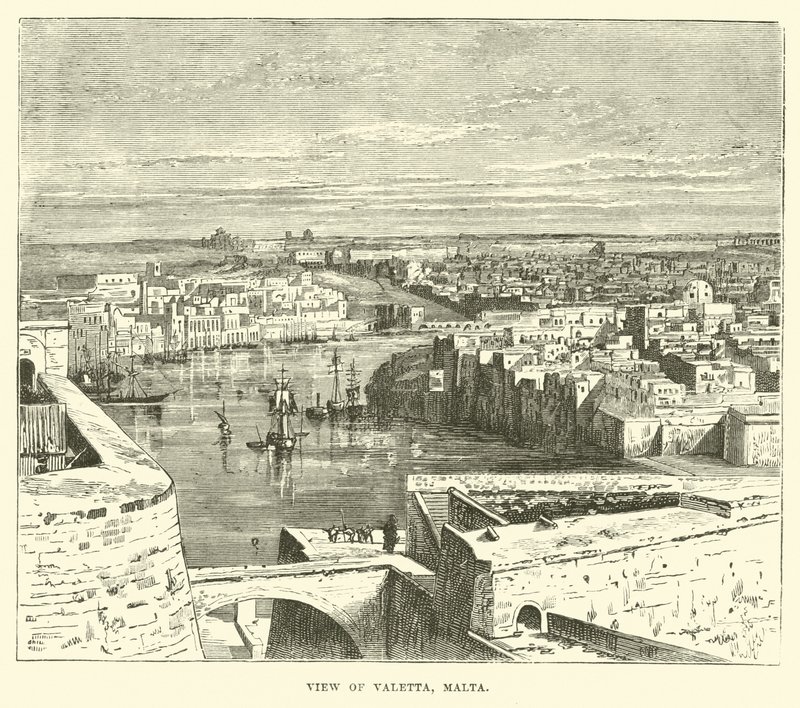 Udsigt over Valletta, Malta af English School