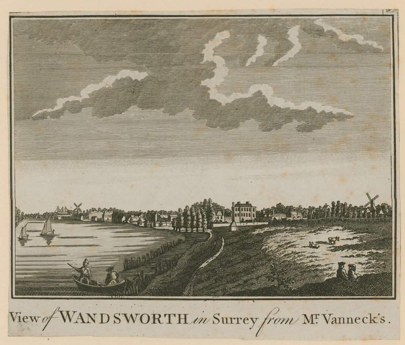 Udsigt over Wandsworth i Surrey fra hr. Vannecks af English School