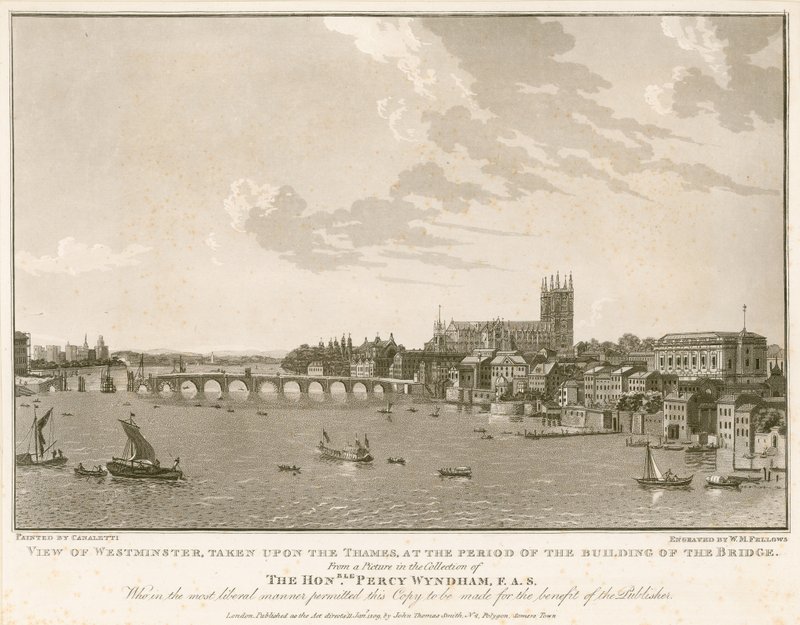 Udsigt over Westminster i den periode, hvor broen blev bygget af English School