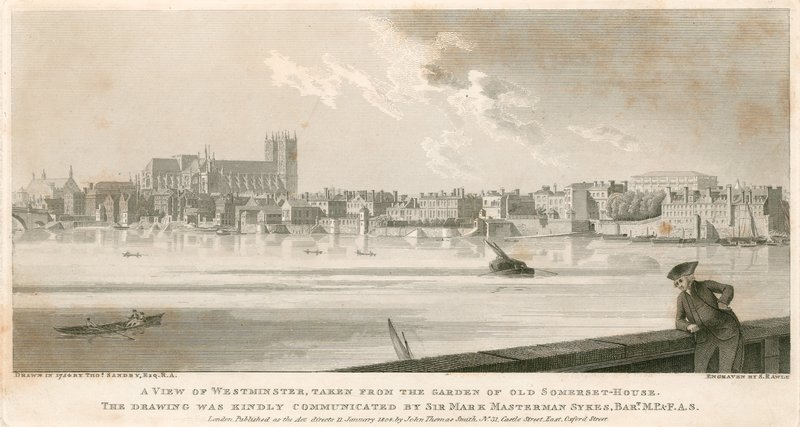Udsigt over Westminster, taget fra haven til Old Somerset House af English School