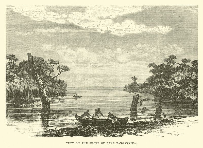 View on the shore of Lake Tanganyika  af English School