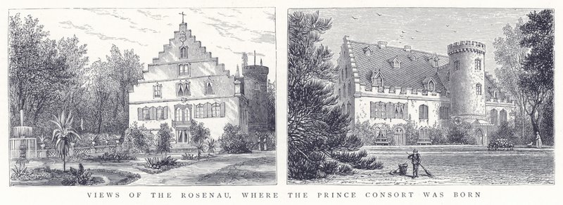 Udsigt over Rosenau, hvor prinsgemalen blev født af English School