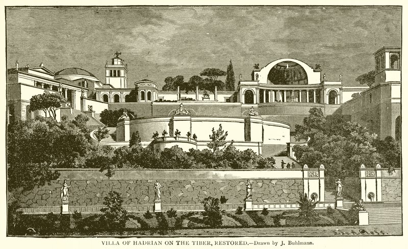 Hadrians villa ved Tiberen, restaureret af English School