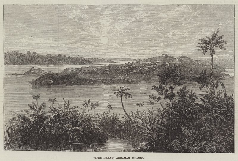 Viper Island, Andamanøerne (gravering) af English School