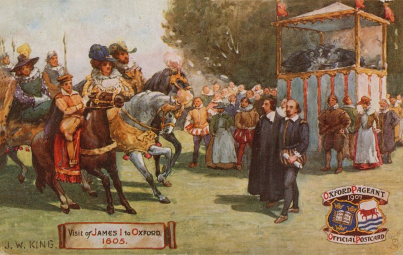 Besøg af James I i Oxford, 1605 af English School
